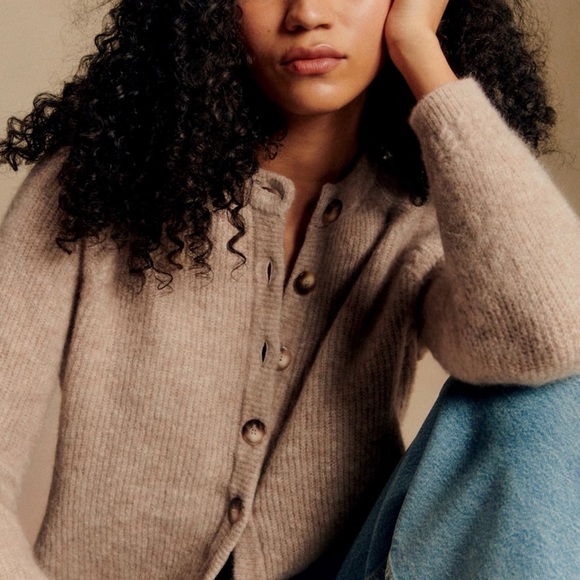 Sezane Othello Cardigan - Light Beige Size M - Picture 3 of 6